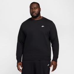 NIKE Club Crew Fleece-Sweatshirt Herren 010 - black/white S