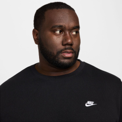 NIKE Club Crew Fleece-Sweatshirt Herren 010 - black/white M
