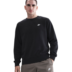 NIKE Club Crew Fleece-Sweatshirt Herren 010 - black/white 3XL