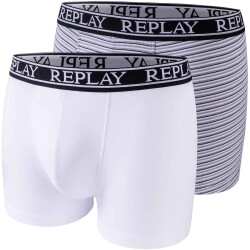 2er Pack REPLAY Boxershorts Style 03 Herren grey/white S