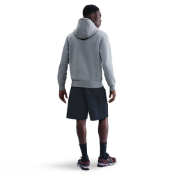 NIKE Club Fleece Hoodie Herren 063 - dk grey heather/lt smoke grey/white S