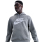 NIKE Club Fleece Hoodie Herren 063 - dk grey heather/lt smoke grey/white S