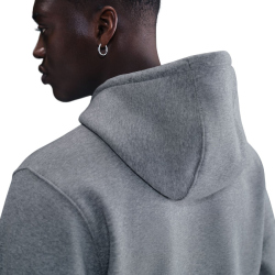 NIKE Club Fleece Hoodie Herren 063 - dk grey heather/lt smoke grey/white L