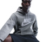 NIKE Club Fleece Hoodie Herren 063 - dk grey heather/lt smoke grey/white L