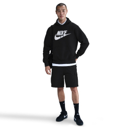 NIKE Club Fleece Hoodie Herren 010 - black/black/white L