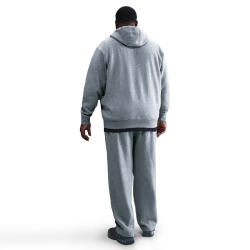 NIKE Club Fleece-Kapuzenjacke Herren 063 - dk grey heather/lt smoke grey/white S