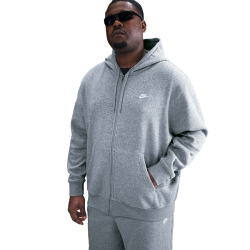 NIKE Club Fleece-Kapuzenjacke Herren 063 - dk grey heather/lt smoke grey/white M