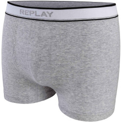 2er Pack REPLAY Boxershorts Seamless Two Lines Style 01 Herren black/grey melange S