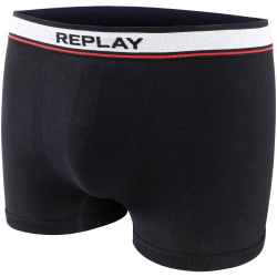 2er Pack REPLAY Boxershorts Seamless Two Lines Style 01 Herren black/dark grey mel. S