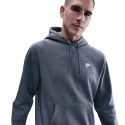 NIKE Club Fleece-Hoodie Herren 071 - charcoal heathr/iron grey/white M