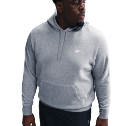NIKE Club Fleece-Hoodie Herren 063 - dk grey heather/lt smoke grey/white S