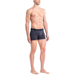 2er Pack REPLAY Boxershorts Style 03 gestreift black/dark grey mel. S