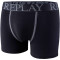 2er Pack REPLAY Boxershorts Style 03 gestreift black/dark grey mel. S