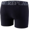 2er Pack REPLAY Boxershorts Style 03 gestreift black/dark grey mel. S