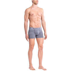 2er Pack REPLAY Boxershorts Style 03 gestreift grey melange/castler S
