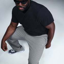 NIKE Club Fleece Jogginghose Herren 063 - dk grey heather/lt smoke grey/white XL