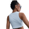 NIKE Sportswear Essentials Geripptes, verkürztes Tanktop Damen 423 - blue tint/sail XS