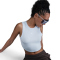 NIKE Sportswear Essentials Geripptes, verkürztes Tanktop Damen 423 - blue tint/sail XS
