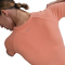 NIKE One Fitted Dri-FIT T-Shirt Damen 844 - apricot agate/black XS