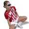 NIKE Atlético Madrid Academy Pro Dri-FIT kurzarm Heim Aufwärmshirt Damen 614 - sport red/white XS