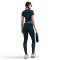 NIKE Pro Mid-Waist Leggings Damen 478 - armory navy/barely volt/white XXS