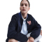 NIKE Frankreich Air Oversize Woven Bomberjacke Damen 492 - blue void/bright blue/bleached coral S