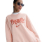 NIKE Frankreich Phoenix Fleece Oversize Sweatshirt Damen 664 - washed coral/washed coral/bleached coral S