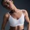 NIKE Alate Minimalist Low Support Padded Sport-BH Damen 100 - white/cool grey XL C-E