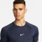 NIKE Pro Dri-FIT Tight kurzarm Fitnessshirt Herren 451 - obsidian/white XXL