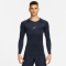 NIKE Pro Dri-FIT Tight langarm Funktionsshirt Herren 451 - obsidian/white XL