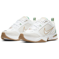NIKE Air Monarch IV Fitnessschuhe Herren 103 - white/metallic gold-phantom-lucky green 40.5