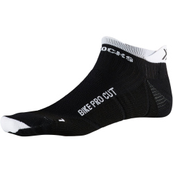 X-SOCKS Pro Cut Fahrradsocken opal black/arctic white 39-41