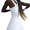 NIKE Court Ace Advantage Dri-FIT High-Waist Tennisrock Damen 100 - white/white S