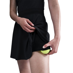 NIKE Court Ace Advantage Dri-FIT High-Waist Tennisrock Damen 010 - black/black XS