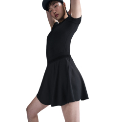 NIKE Court Ace Advantage Dri-FIT High-Waist Tennisrock Damen 010 - black/black S