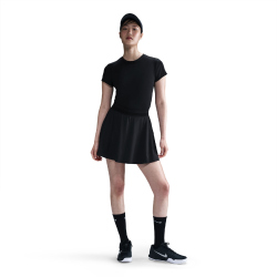 NIKE Court Ace Advantage Dri-FIT High-Waist Tennisrock Damen 010 - black/black S