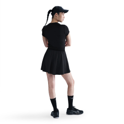 NIKE Court Ace Advantage Dri-FIT High-Waist Tennisrock Damen 010 - black/black S
