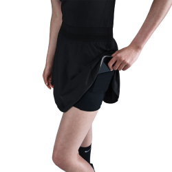 NIKE Court Ace Advantage Dri-FIT High-Waist Tennisrock Damen 010 - black/black S