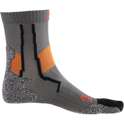 X-SOCKS Run Fast Laufsocken pearl grey/sunset orange 45-47