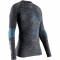 X-BIONIC Energy Accumulator 4.0 Langarmshirt Shirt Damen dark grey melange/water green M
