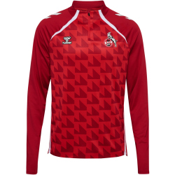 hummel 1. FC Köln langarm 1/2-Zip Aufwärmshirt 2025/26 3062 - true red S
