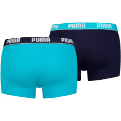 2er Pack PUMA Basic Trunk Boxershorts aqua/blue S