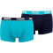 2er Pack PUMA Basic Trunk Boxershorts aqua/blue S