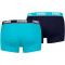2er Pack PUMA Basic Trunk Boxershorts aqua/blue S
