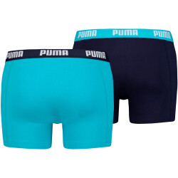 2er Pack PUMA Basic Boxershorts aqua / blue S