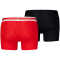 2er Pack PUMA Placed Logo Boxershorts Retro red/black S