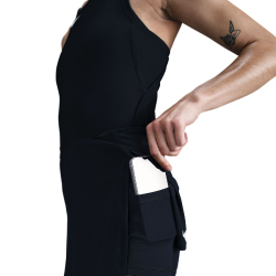 NIKE Victory Dri-FIT Mid-Waist Rock Damen 010 - black/white S
