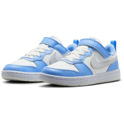 NIKE Court Borough Low Recraft Sneaker Kinder 128 - summit white/vast grey-cobalt pulse 28.5