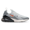 NIKE Air Max 270 Laufschuhe Herren 001 - grey fog/team orange-sail-particle grey 40