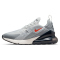 NIKE Air Max 270 Laufschuhe Herren 001 - grey fog/team orange-sail-particle grey 40